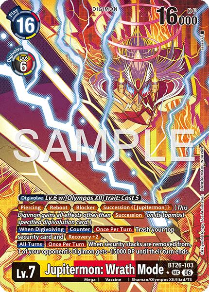 Jupitermon: Wrath Mode [BT26-103] (Alternate Art) [Timeless Bonds]