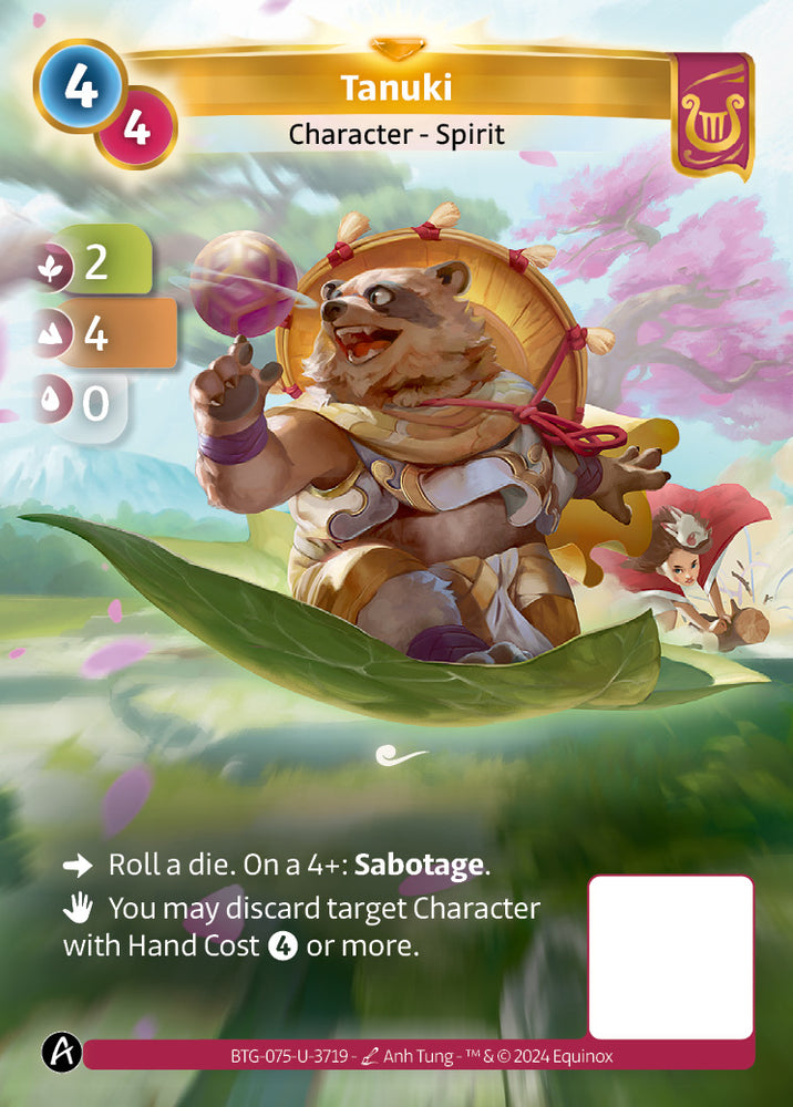 Tanuki (BTG-075-U-3719) (PHYSICAL) (KS ALT ART) (UNIQUE) (FOIL)