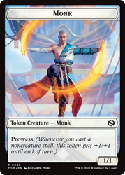 Monk // Treasure Double-Sided Token [Tarkir: Dragonstorm Commander Tokens]