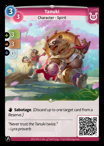 Tanuki (BTG-075-C) (PHYSICAL) (KS ALT ART)