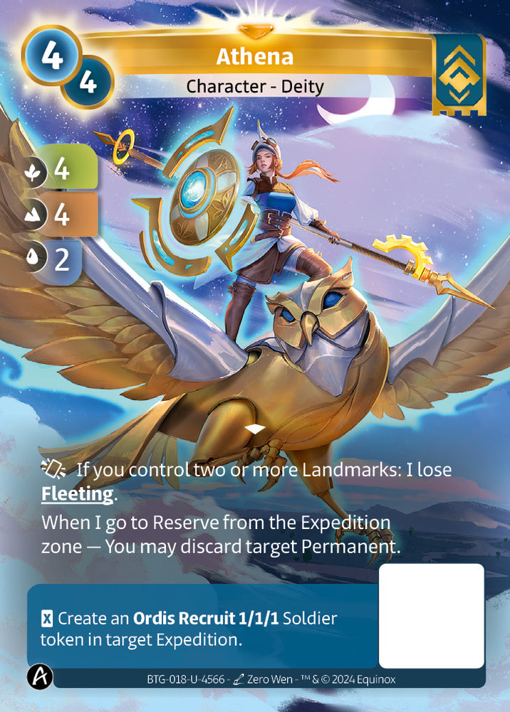 Athena (BTG-018-U-4566) (PHYSICAL) (KS ALT ART) (UNIQUE) (FOIL)