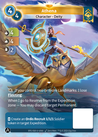 Athena (BTG-018-U-4566) (DIGITAL) (KS ALT ART) (UNIQUE) (FOIL)