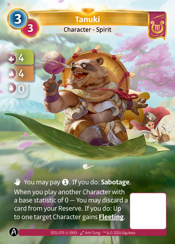 Tanuki (BTG-075-U-3993) (PHYSICAL) (KS ALT ART) (UNIQUE) (FOIL)