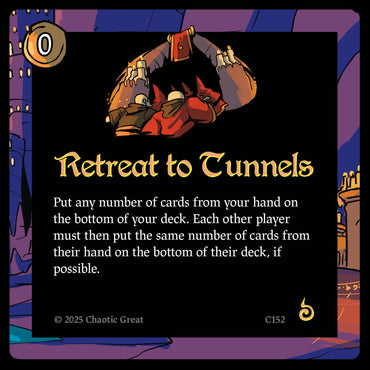 Retreat to Tunnels (C152) [Base Set]