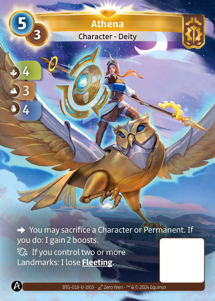 Athena (BTG-018-U-1915) (PHYSICAL) (KS ALT ART) (UNIQUE) (FOIL)