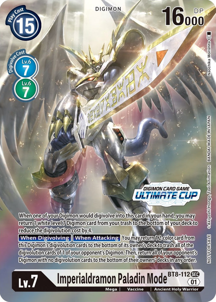 Imperialdramon Paladin Mode [BT8-112] (April Ultimate Cup 2022) [New Awakening Promos]