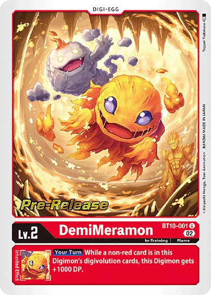 DemiMeramon [BT10-001] [Xros Encounter Pre-Release Cards]