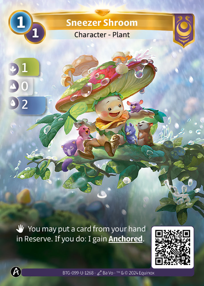 Sneezer Shroom (BTG-099-U-1268) (PHYSICAL) (KS ALT ART) (UNIQUE) (FOIL)