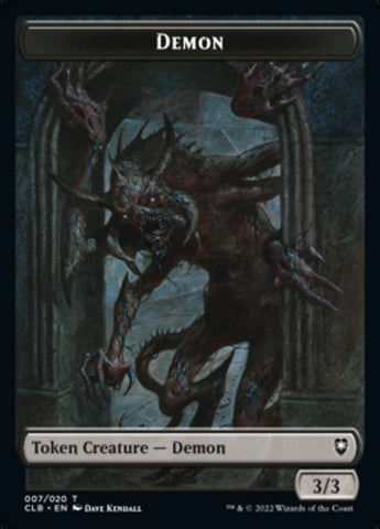 Treasure // Demon Double-Sided Token [Commander Legends: Battle for Baldur's Gate Tokens]