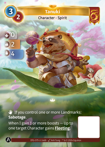 Tanuki (BTG-075-U-1468) (PHYSICAL) (KS ALT ART) (UNIQUE) (FOIL)