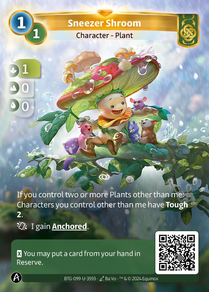 Sneezer Shroom (BTG-099-U-3593) (PHYSICAL) (KS ALT ART) (UNIQUE) (FOIL)