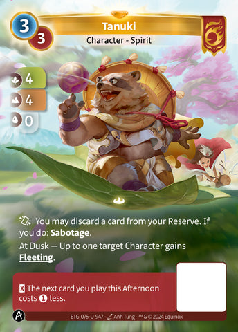 Tanuki (BTG-075-U-947) (PHYSICAL) (KS ALT ART) (UNIQUE) (FOIL)