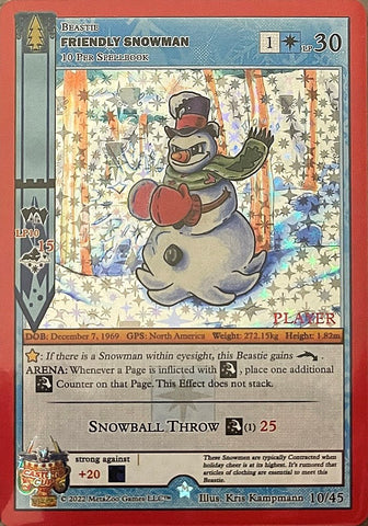 Friendly Snowman (Player Stamped) [Caster's Cup Promo Cards]