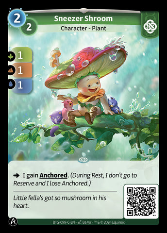 Sneezer Shroom (BTG-099-C) (PHYSICAL) (KS ALT ART)