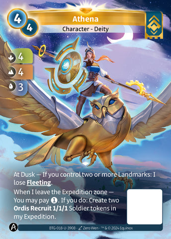 Athena (BTG-018-U-3908) (DIGITAL) (KS ALT ART) (UNIQUE) (FOIL)