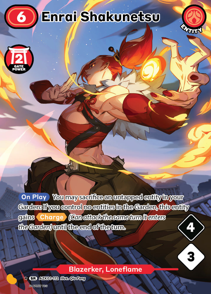Enrai Shakunetsu (AZK 112) (Alternate Art) [Gates Awakened]