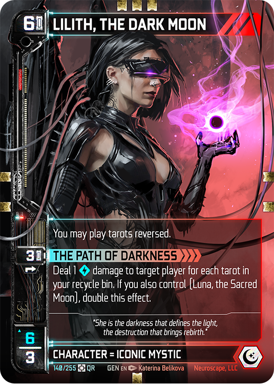 Lilith, The Dark Moon (140/255) (Full Art) [Genesis Unlimited]