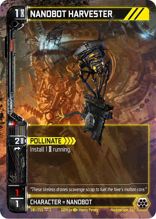 Nanobot Harvester (201/255) (Full Art) [Genesis Unlimited]