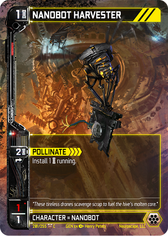 Nanobot Harvester (201/255) (Full Art) [Genesis Unlimited]