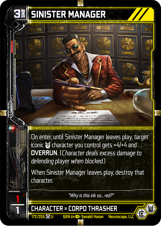 Sinister Manager (172/255) [Genesis Kickstarter]