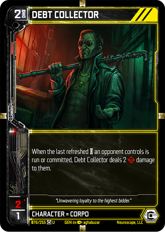 Debt Collector (76/255) [Genesis Kickstarter]