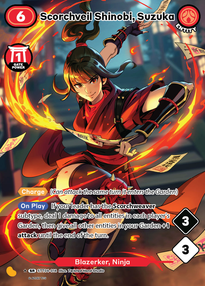 Scorchveil Shinobi, Suzuka (STT 014) (Alternate Art) [Starter Deck 4]
