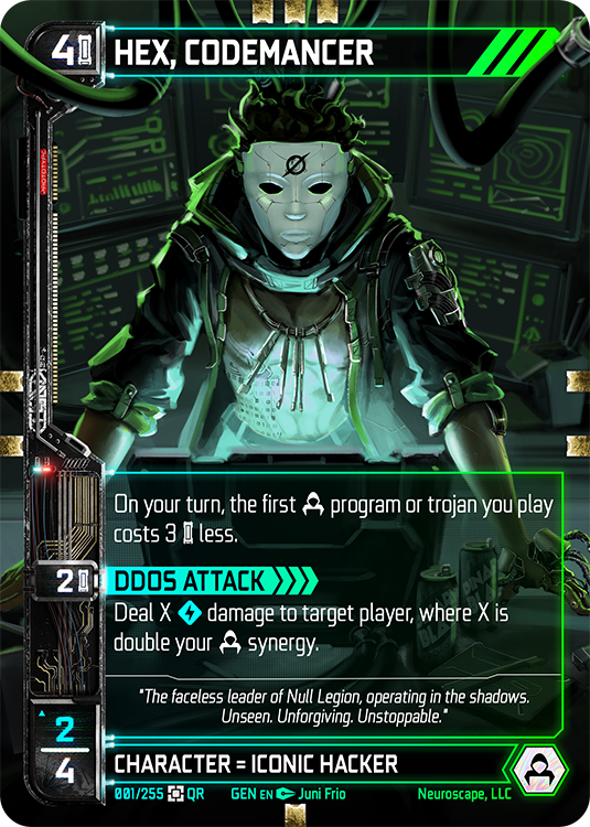 Hex, Codemancer (1/255) (Full Art) [Genesis Kickstarter]