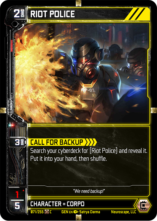 Riot Police (71/255) [Genesis Kickstarter]
