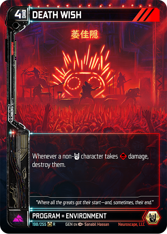 Death Wish (198/255) (Full Art) [Genesis Unlimited]