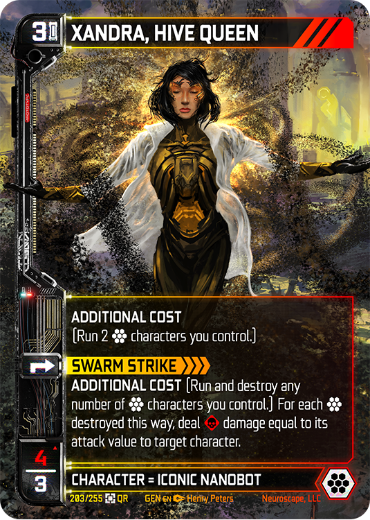 Xandra, Hive Queen (203/255) (Full Art) [Genesis Unlimited]