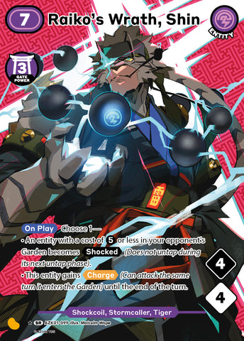 Raiko's Wrath, Shin (AZK 099) (Alternate Art) [Gates Awakened]