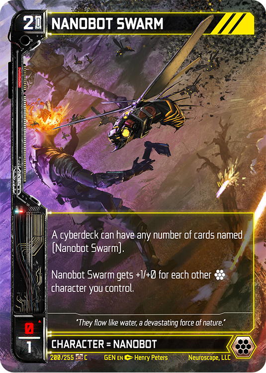Nanobot Swarm (200/255) (Full Art) [Genesis Unlimited]