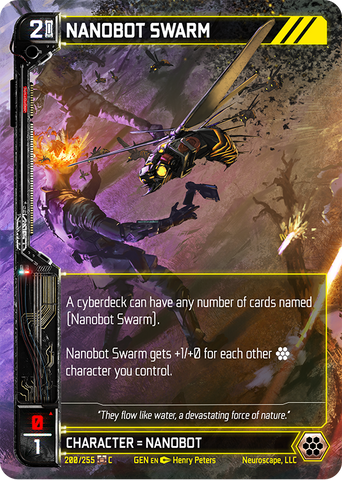 Nanobot Swarm (200/255) (Full Art) [Genesis Unlimited]