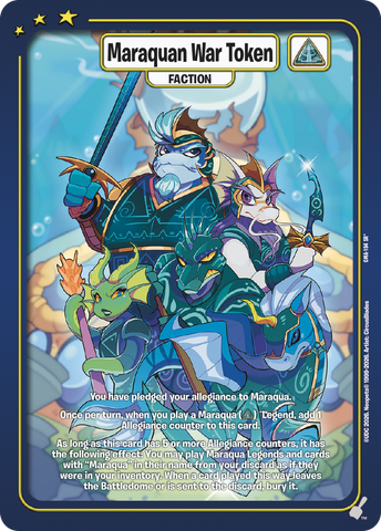 Maraquan War Token (Alternate Art) [Curse of Maraqua]