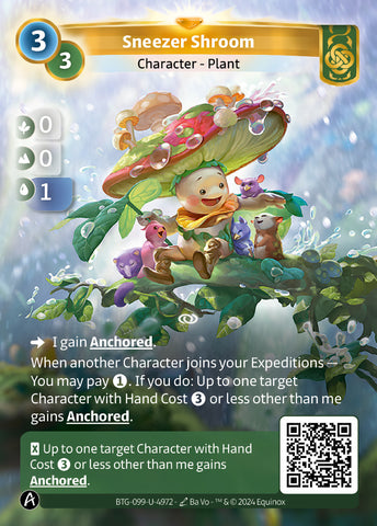 Sneezer Shroom (BTG-099-U-4972) (PHYSICAL) (KS ALT ART) (UNIQUE) (FOIL)