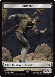 Moogle // Zombie Double-Sided Token [FINAL FANTASY Commander Tokens]