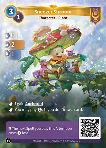 Sneezer Shroom (BTG-099-U-1109) (PHYSICAL) (KS ALT ART) (UNIQUE) (FOIL)