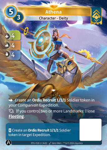 Athena (BTG-018-U-3432) (PHYSICAL) (KS ALT ART) (UNIQUE) (FOIL)