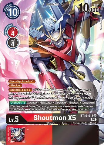 Shoutmon X5 [BT10-013] (Alternate Art) [Xros Encounter]