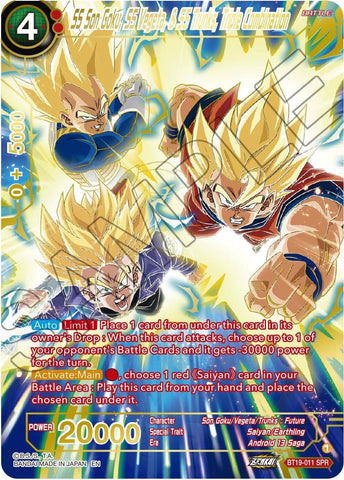 SS Son Goku, SS Vegeta, & SS Trunks, Triple Combination (SPR) (BT19-011) [Fighter's Ambition]