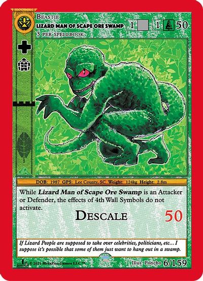 Lizard Man Of Scape Ore Swamp [Cryptid Nation: First Edition]