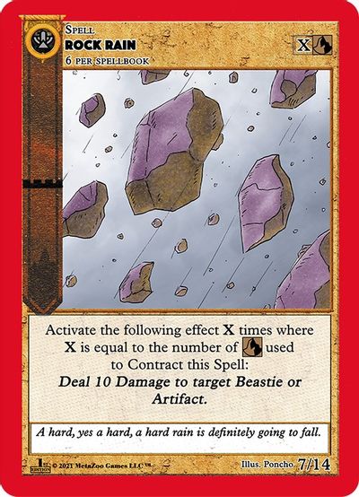 Rock Rain [Cryptid Nation: First Edition Cardiff Giant Deck]