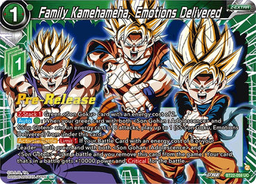 Family Kamehameha, Emotions Delivered (BT22-059) [Critical Blow Prerelease Promos]