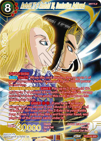 Android 17 & Android 18, Domination Achieved (SPR) (BT23-022) [Perfect Combination]