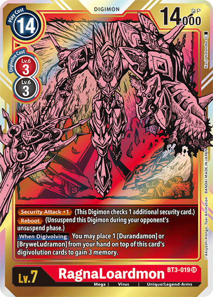 RagnaLoardmon [BT3-019] (Alternate Art) [Release Special Booster Ver.1.5]