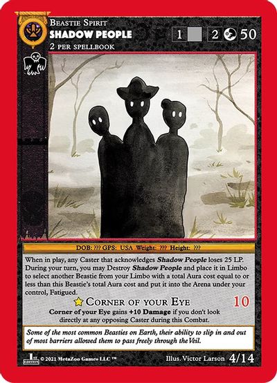 Shadow People [Cryptid Nation: First Edition Manchac Swamp Priestess Deck]