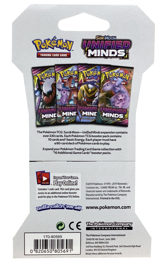 Sun & Moon: Unified Minds - Sleeved Booster Pack