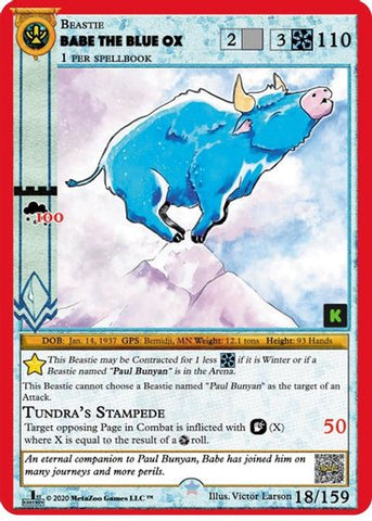 Babe The Blue Ox [Cryptid Nation: Kickstarter Edition]