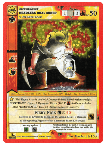Headless Coal Miner [Cryptid Nation: Nightfall First Edition]
