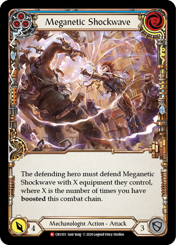 Meganetic Shockwave [CRU103] (Crucible of War)  1st Edition Rainbow Foil